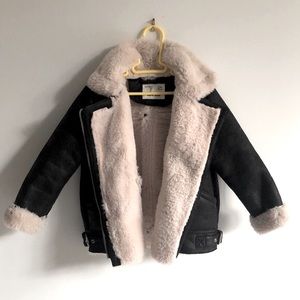 GORGEOUS Zara kids shearling suede jacket, size 5T